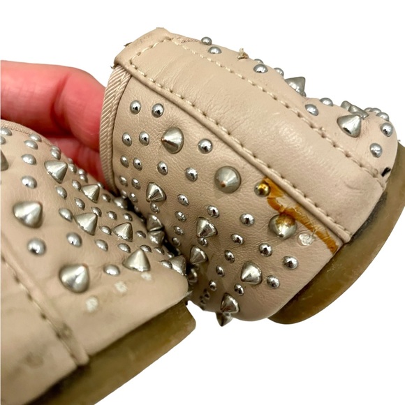 Zigi Soho Spelling Studded Beige Loafers - Picture 5 of 7